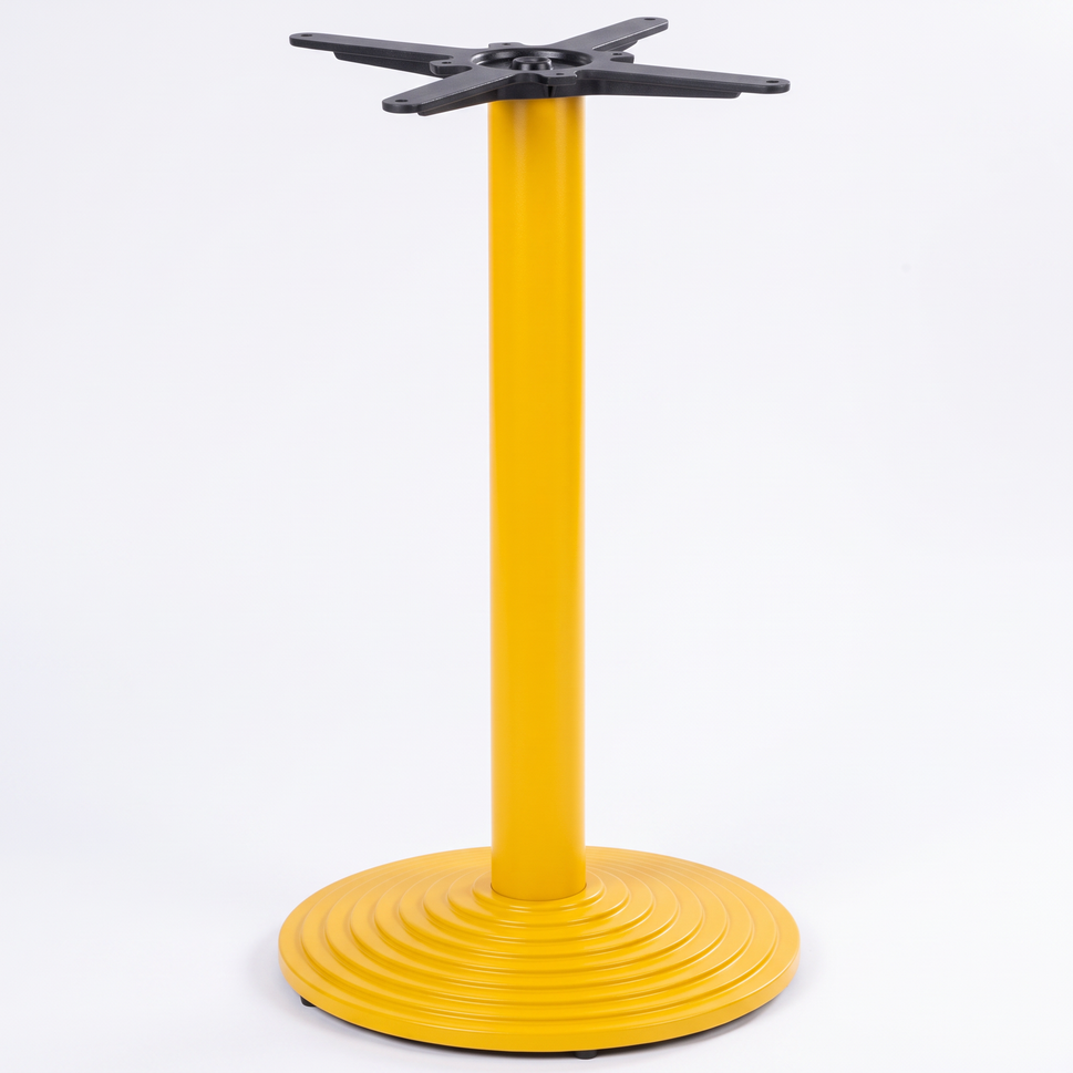 Ripple Round Black Cast Iron Table Base - Powdercoated