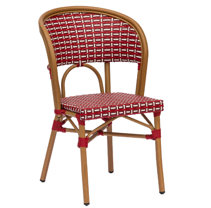 Champagne Outdoor Stacking Bistro Side Chair