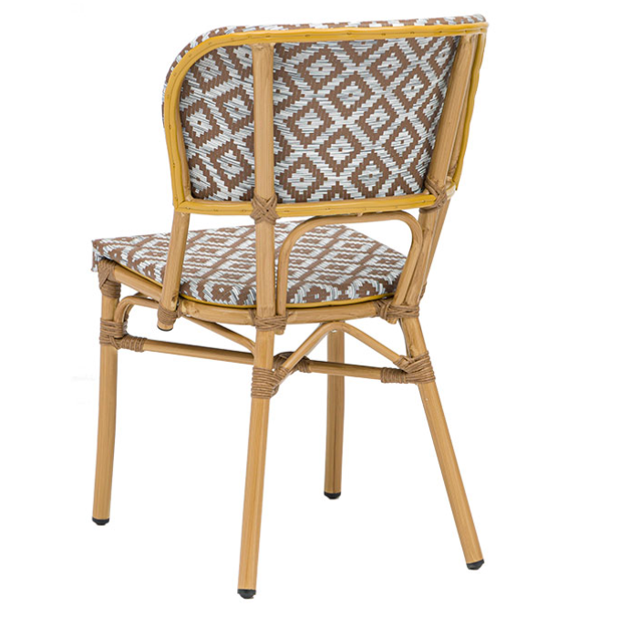 Champagne Outdoor Stacking Bistro Side Chair