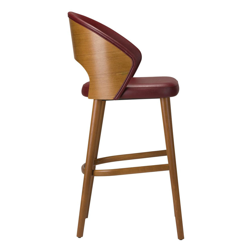 Serene CO Wooden Upholstered Bar Stool