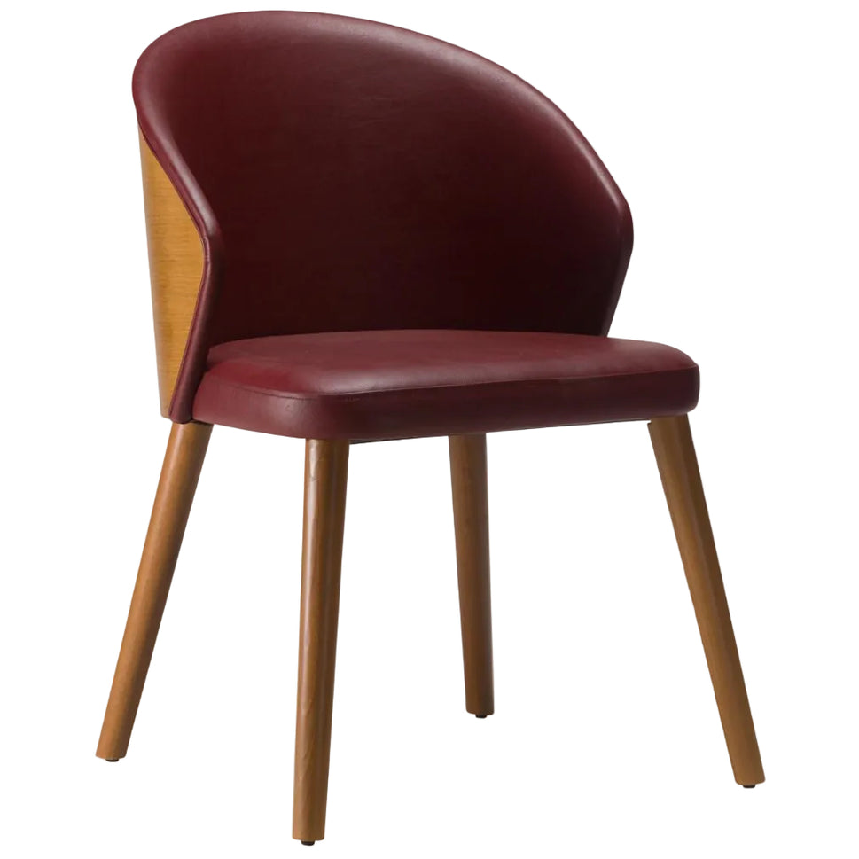 Serene Wooden Upholstered Armchair