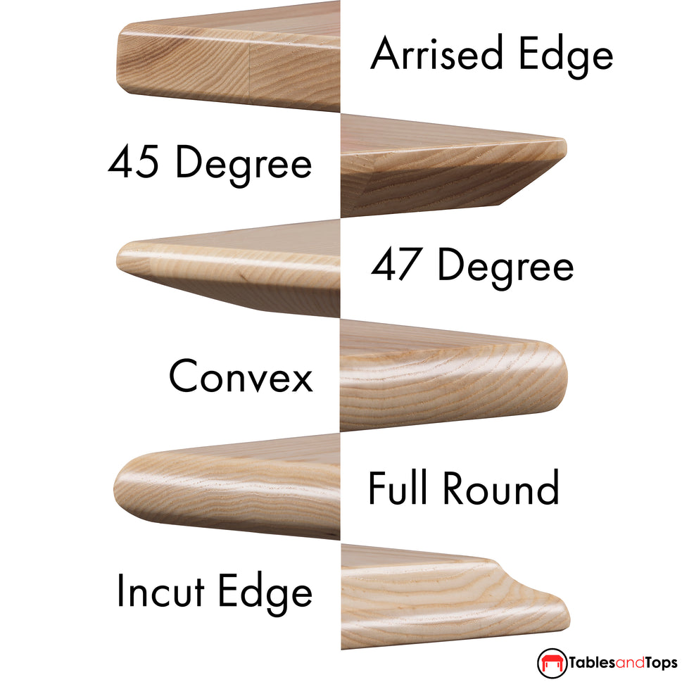 Light Walnut Ash Stained Solid Wood Table Top - 25mm