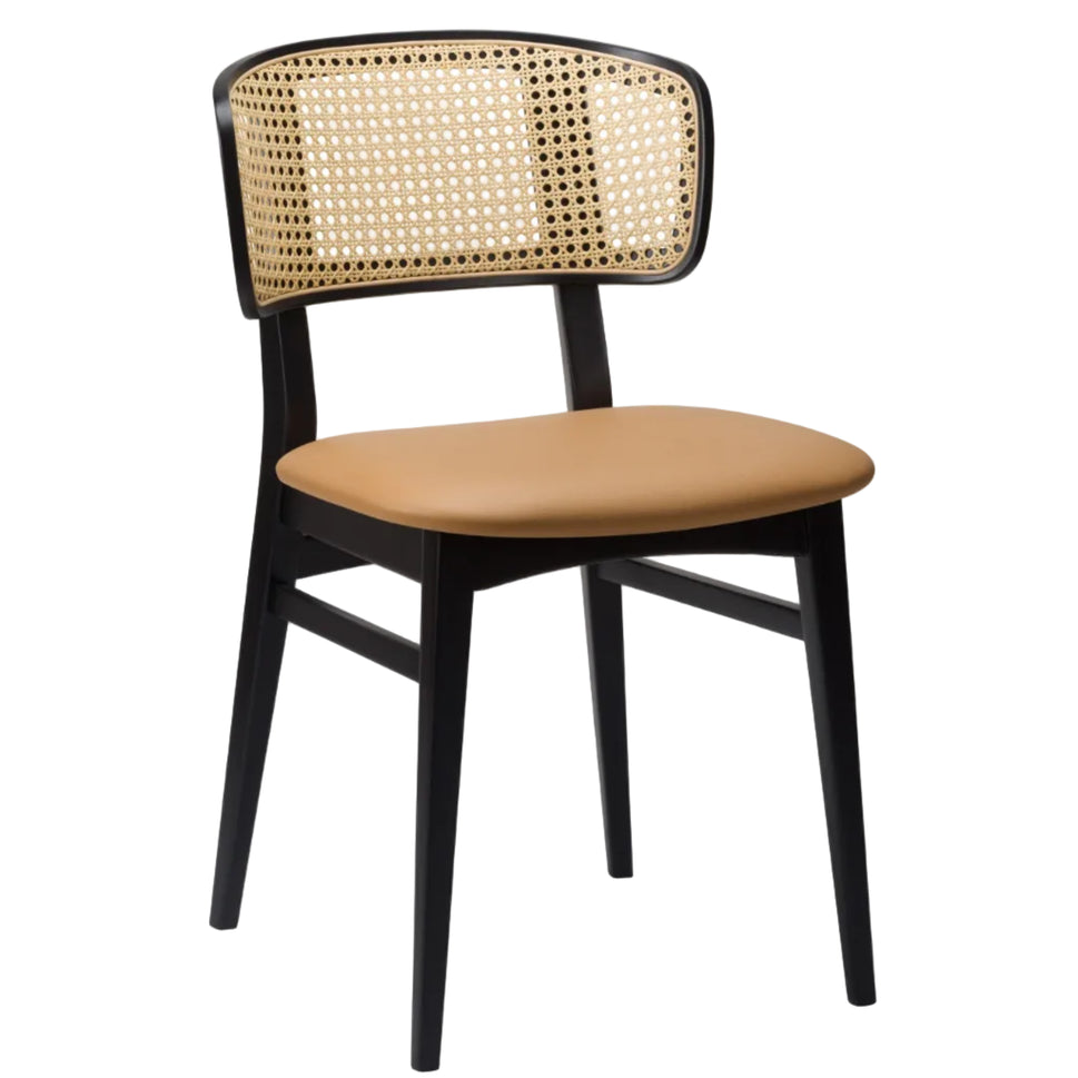 Sophia Rattan Effect Upholstered Side Chair