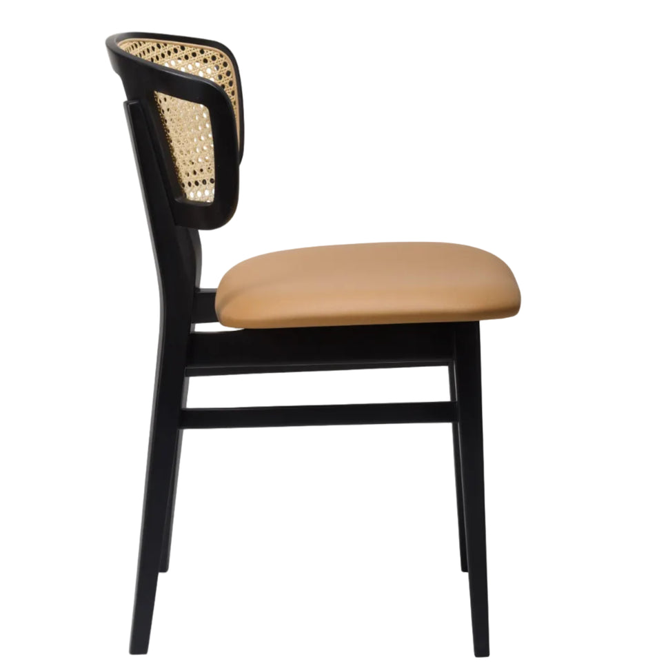 Sophia Rattan Effect Upholstered Side Chair
