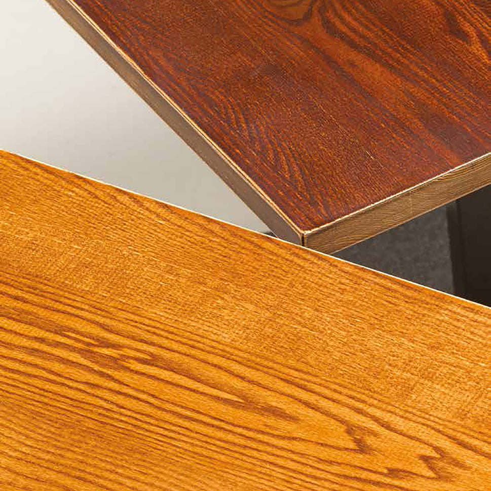 Worn Effect Solid Wood Table Top - Wenge - 34mm