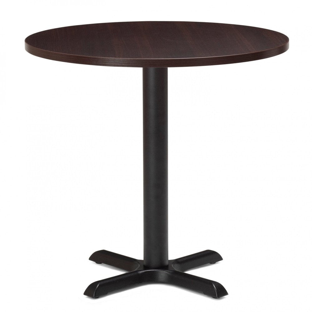 Zonda Metal Base Pedestal Round Table with Wood Top 600mm