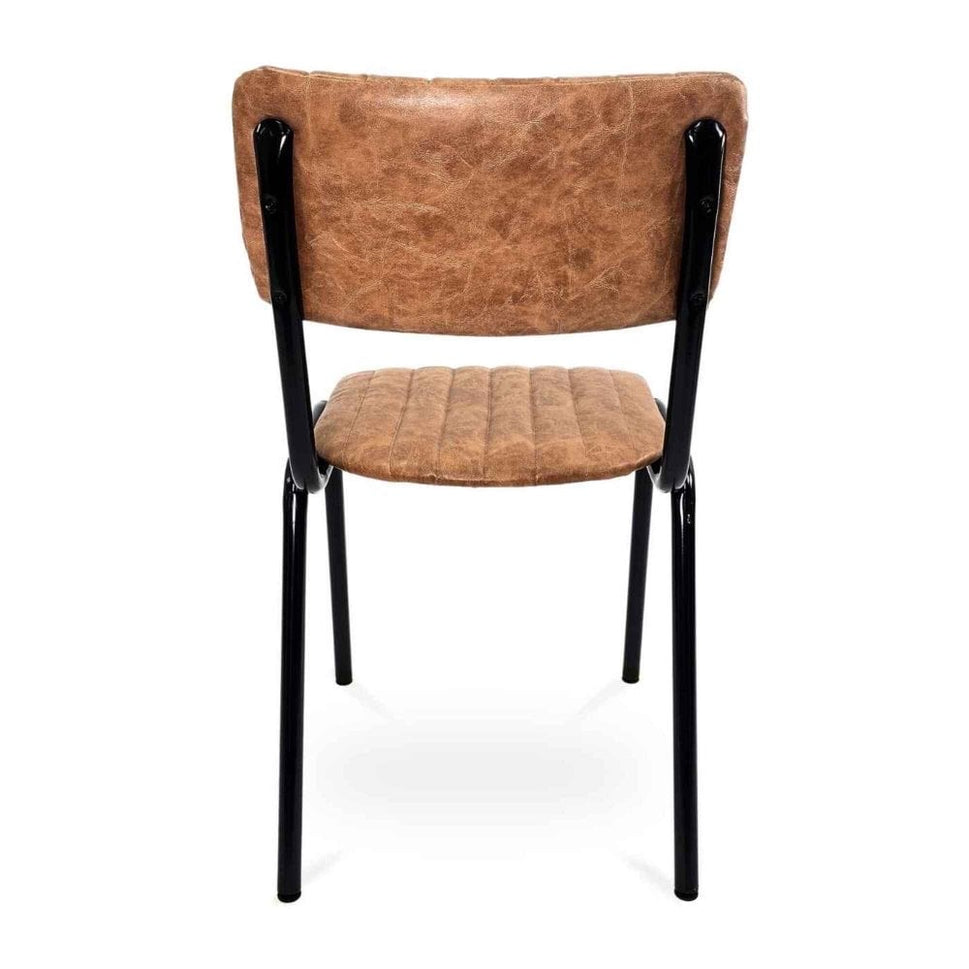 Derby Industrial Side Chair - Faux Leather