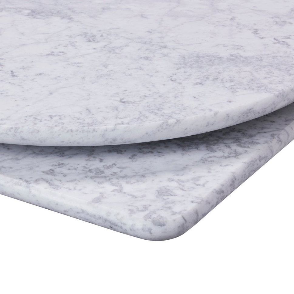 White Carrara Real Marble Restaurant Table Top - 20mm