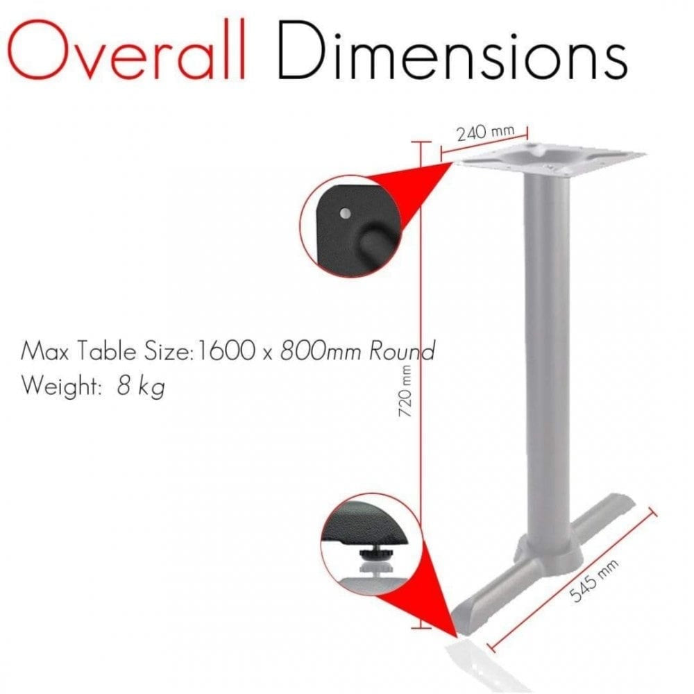 Antonio Twin Pedestal Cast Iron Table Base