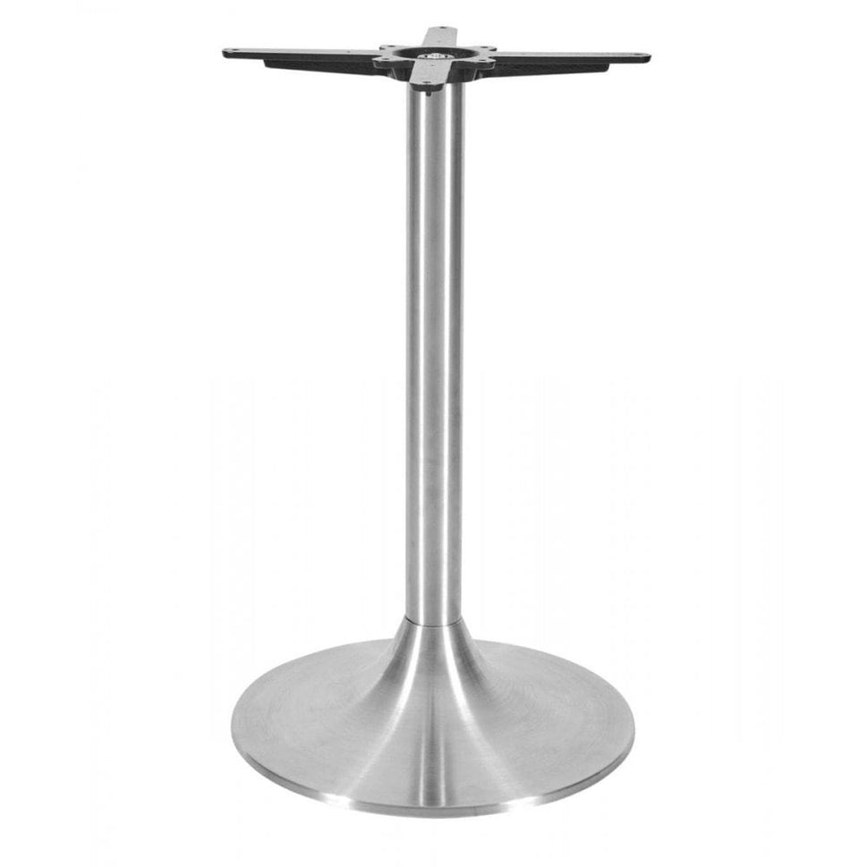 Trumpet Small Round Stainless Steel Table Base