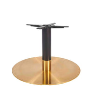 Zeus Round Brass Black Table Base - Large