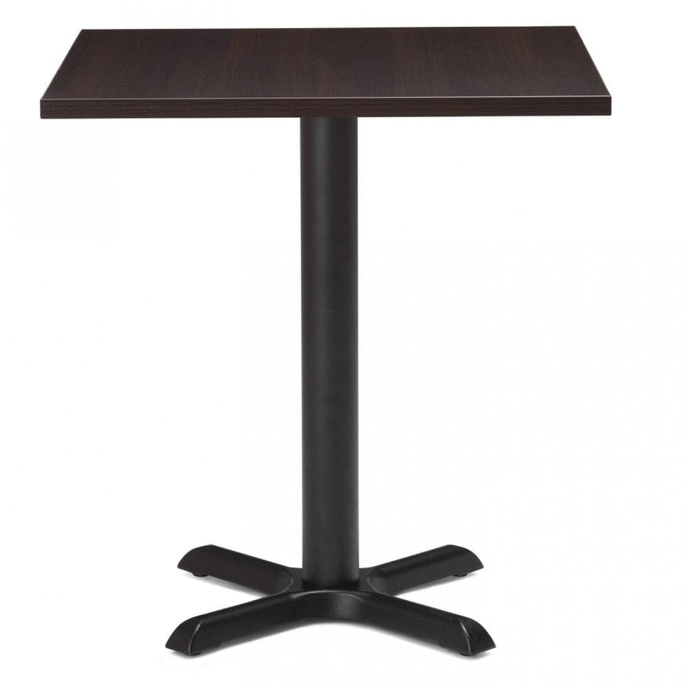 Zonda Metal Base Pedestal Square Table with Wood Top 700x700mm