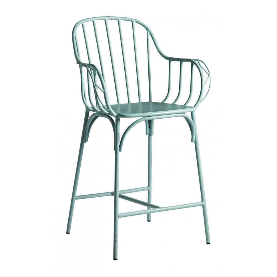 Denver Industrial Outdoor Bar Stool - Mid Height