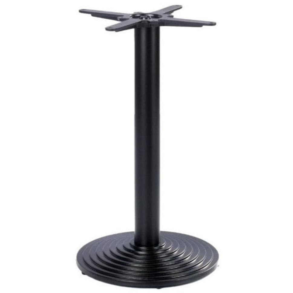 Ripple Round Black Cast Iron Table Base - Powdercoated