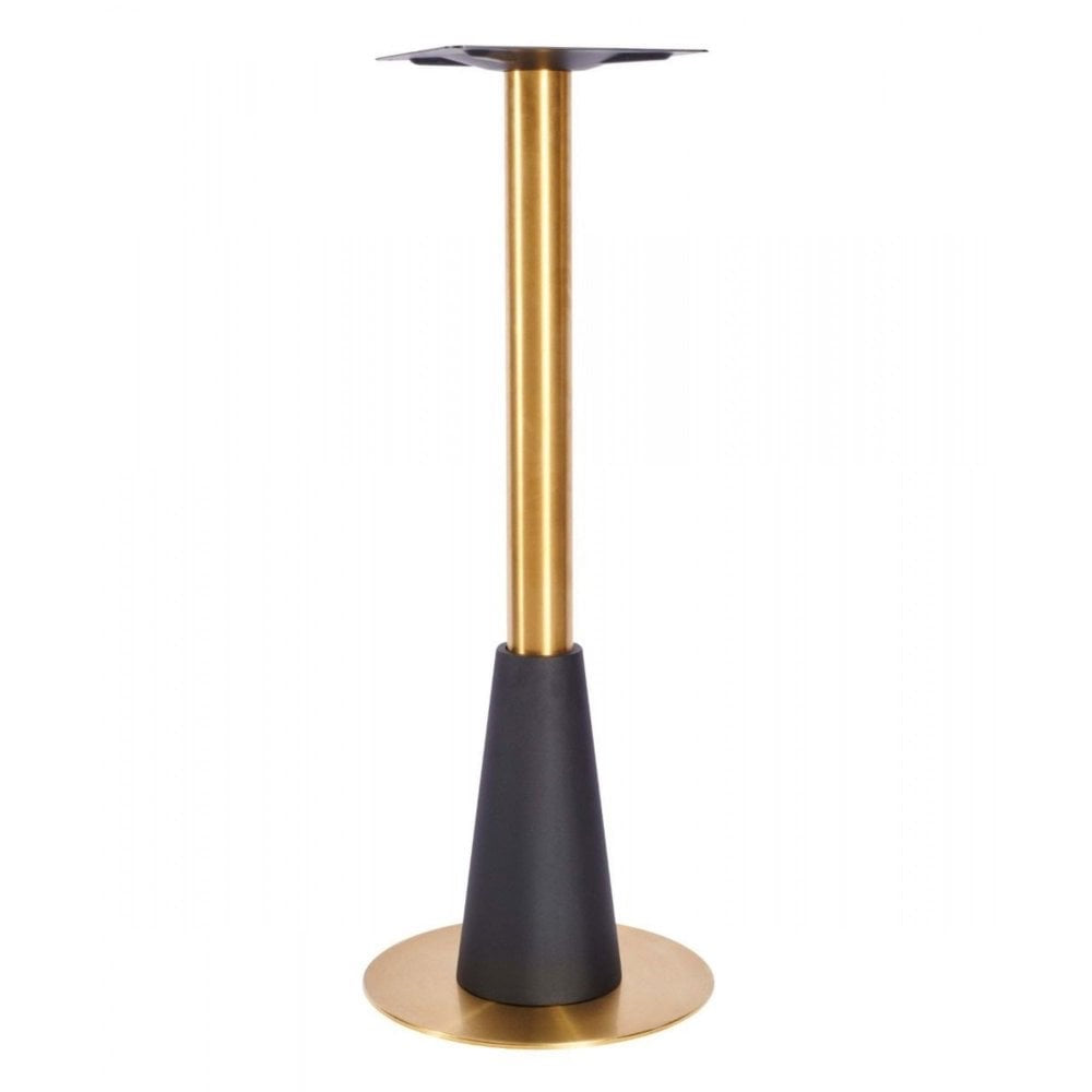 Ares Brass Black Round Table Base - Small