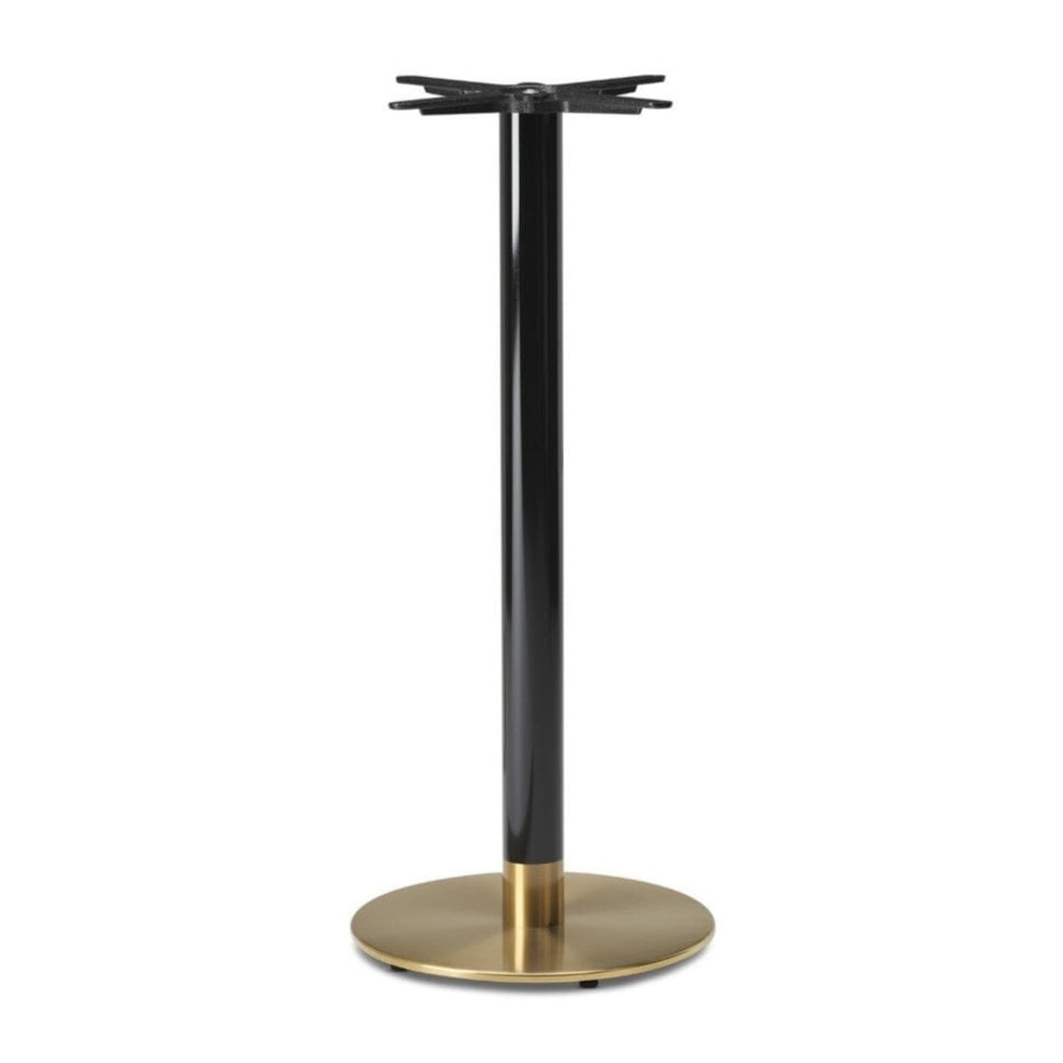 Cava Round Black and Gold Table Base - Large