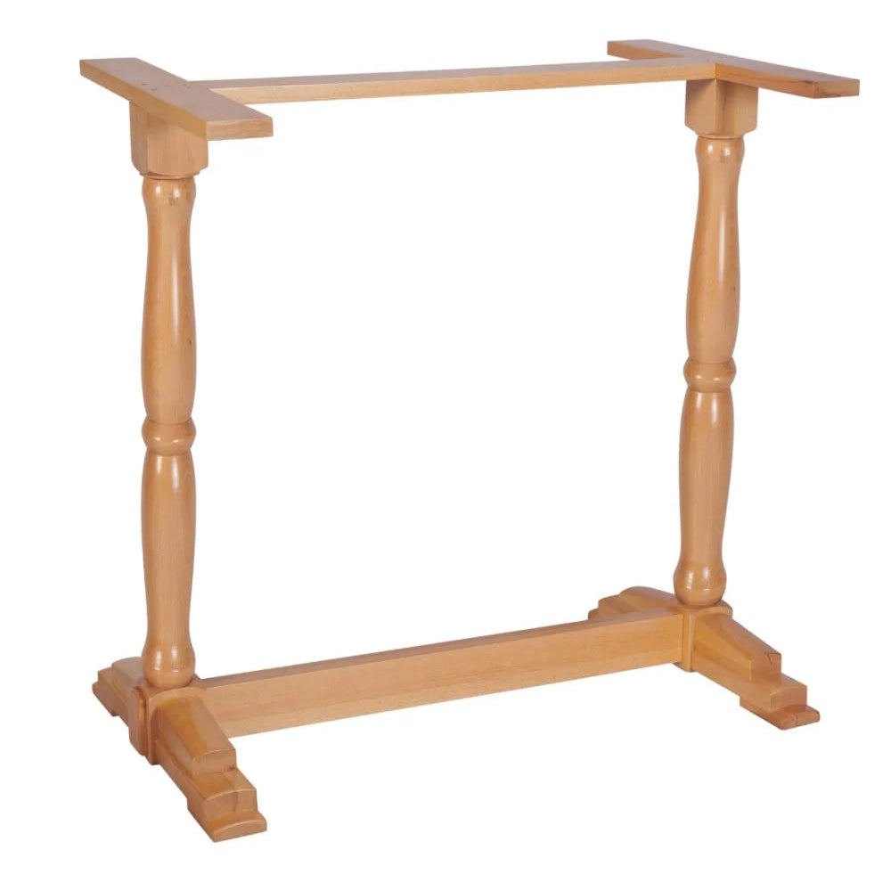 Cannon Twin Pedestal Solid Wood Table Base