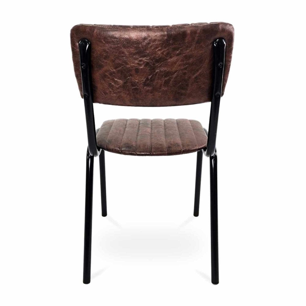 Derby Industrial Side Chair - Faux Leather