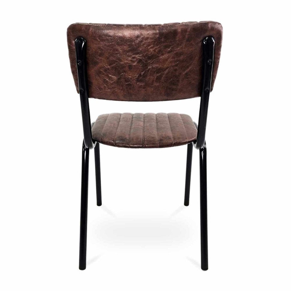 Derby Industrial Side Chair - Faux Leather