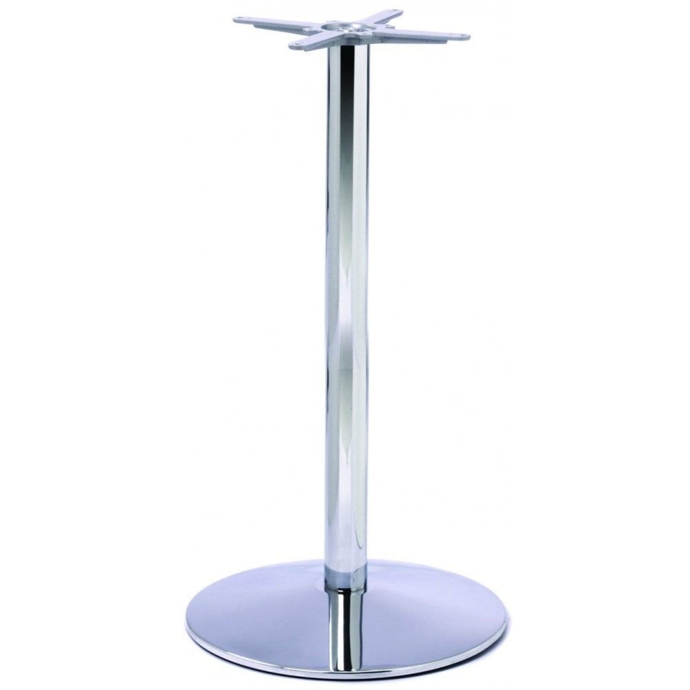 Dome Medium Round Chrome Cast Iron Table Base