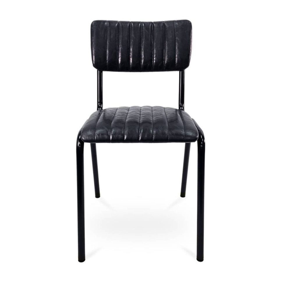 Derby Industrial Side Chair - Faux Leather