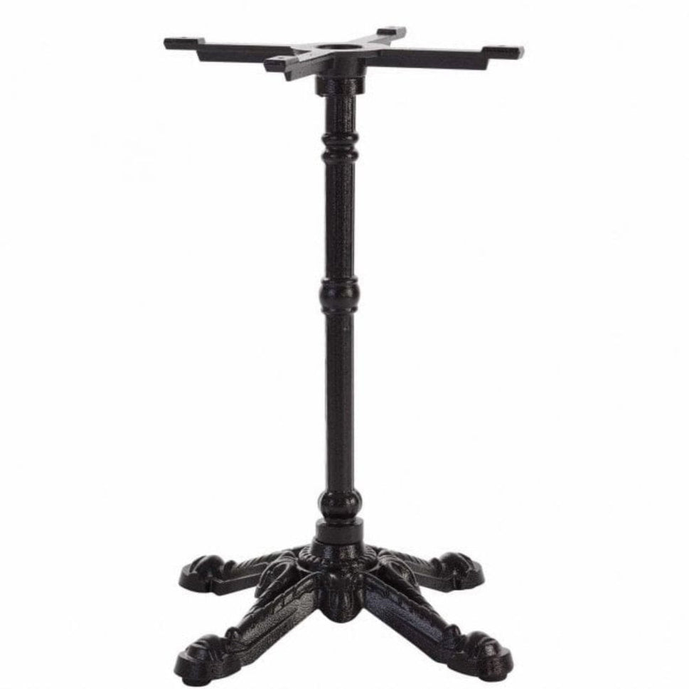 Bistro Ornate Four Leg Cast Iron Table Base - Powdercoated