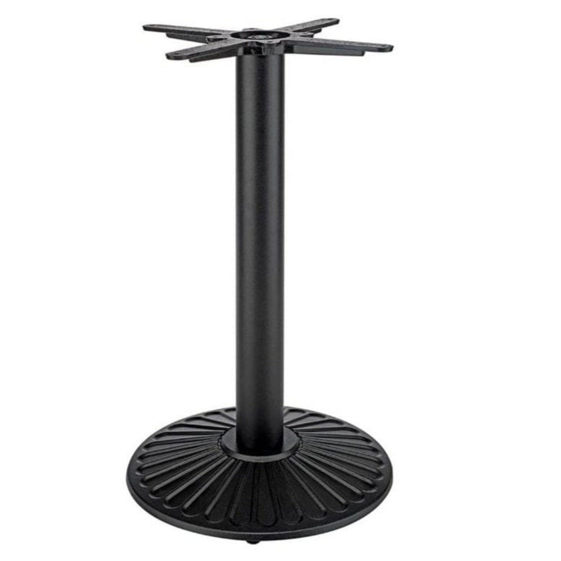 Crewe Small Round Black Cast Iron Table Base