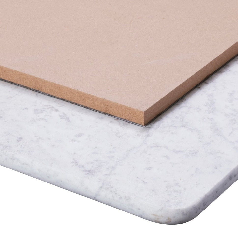 White Carrara Real Marble Restaurant Table Top - 20mm