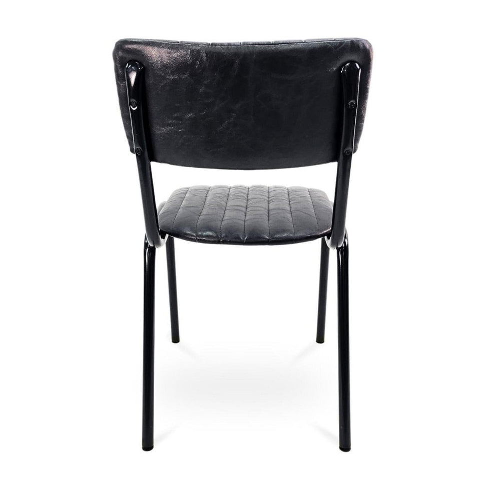 Derby Industrial Side Chair - Faux Leather