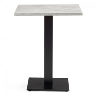 Bertone Metal Base Pedestal Square Table with Wood Top 700x700mm