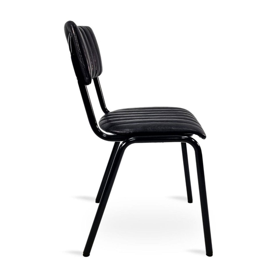 Derby Industrial Side Chair - Faux Leather