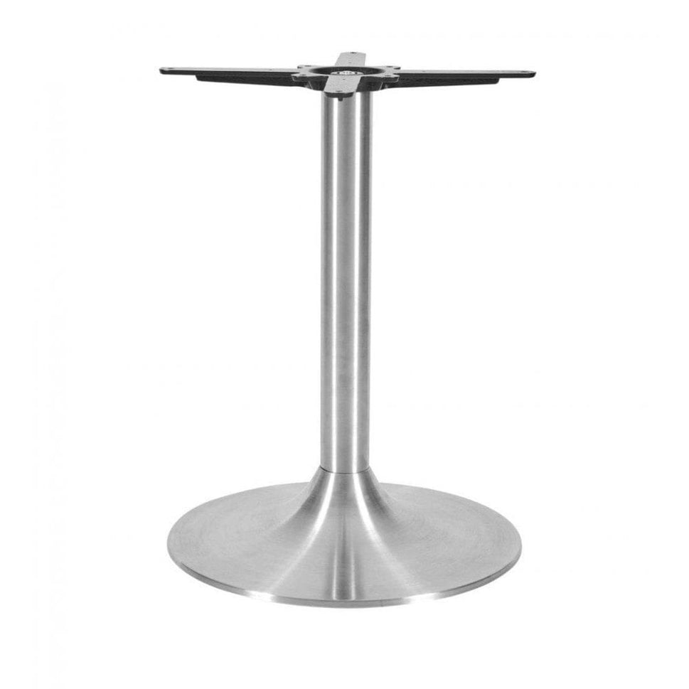 Trumpet Small Round Stainless Steel Table Base