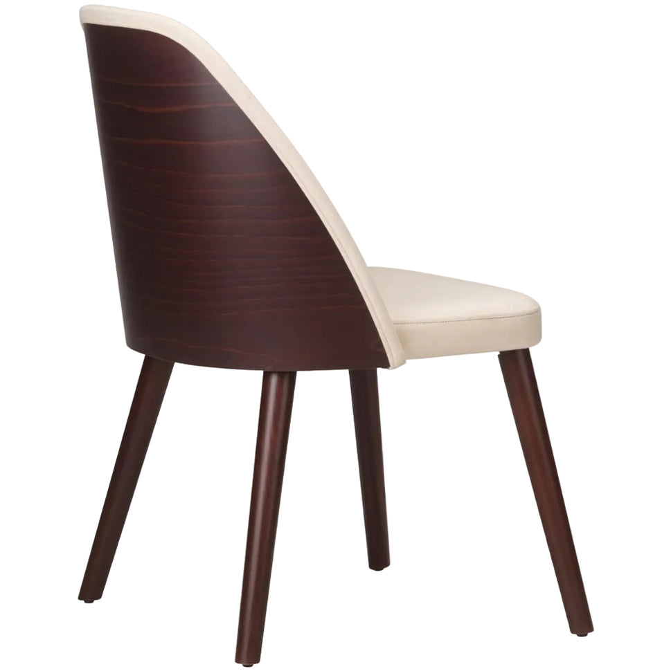 Calm Wooden Upholstered Side Chair