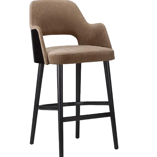 Opel CO Wooden Upholstered Bar Stool