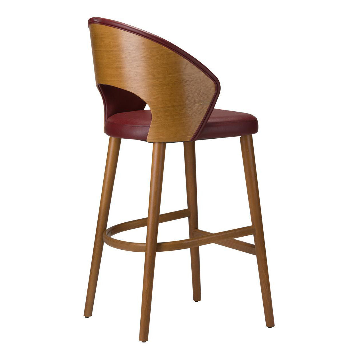 Serene CO Wooden Upholstered Bar Stool