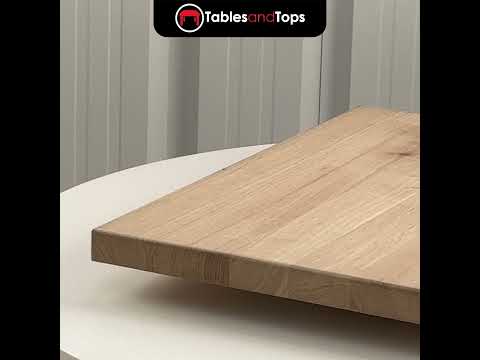 Raw Solid Oak Restaurant Table Top - 32mm