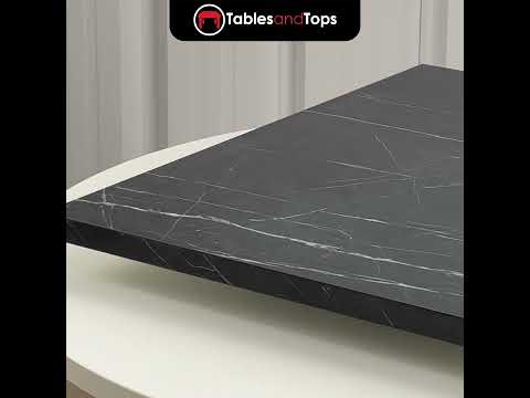 Black Pietra Grigia Marble Restaurant Laminate Table Top - 25mm