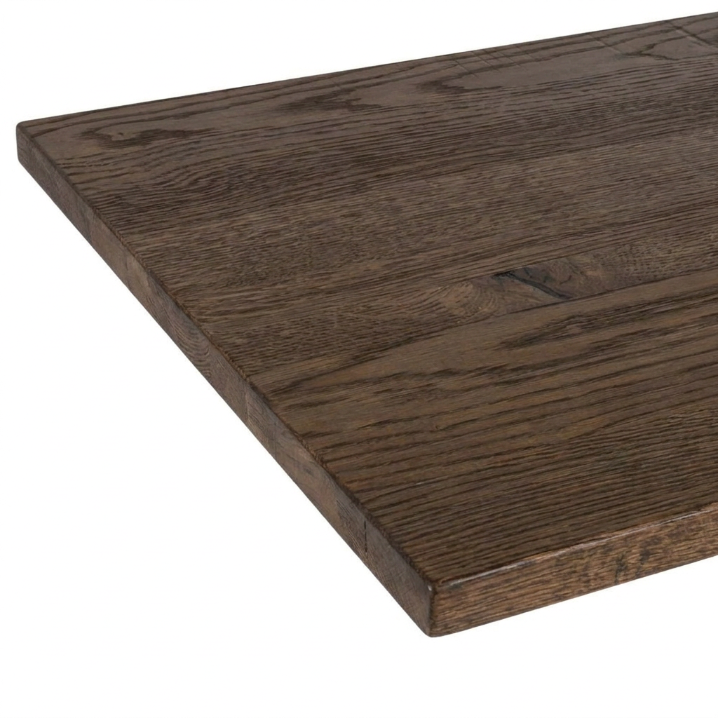 Rustic Smoked Solid Oak Wood Table Top - 32mm