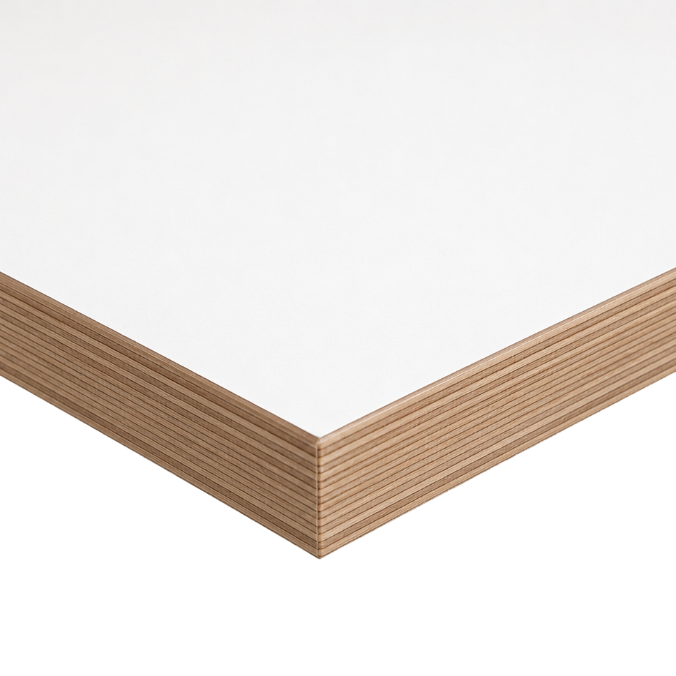 Sapphire White Ply Edge Restaurant Table Top - 25mm