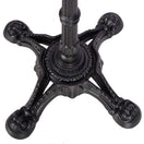 Switch The Bistro Ornate Large Four Leg Cast Iron Table Base features a black ornate design with four curved legs, rounded feet, and decorative details. Ideal as a restaurant or bistro table base, it offers sturdy support with a central vertical column. 3 image