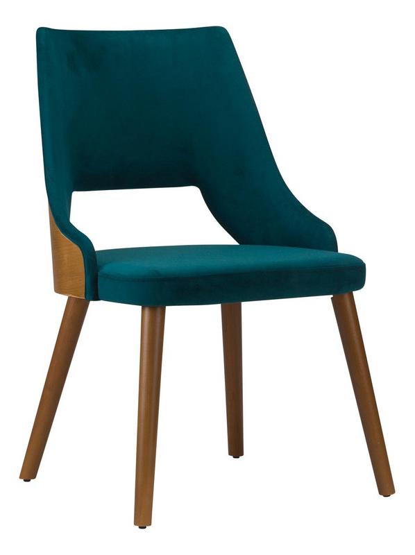 Stone Wooden Upholstered Side Chair