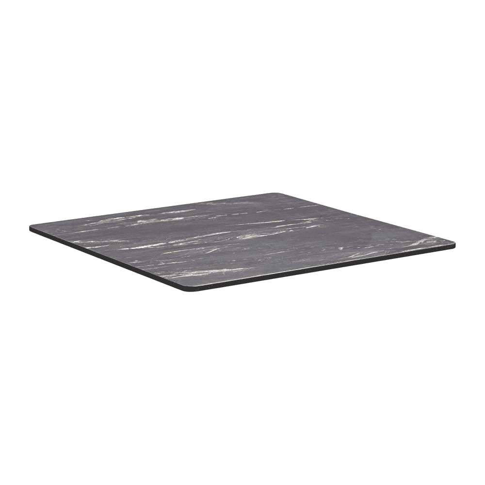 Black Marble Textured Outdoor Laminate Restaurant Table Top - 12mm