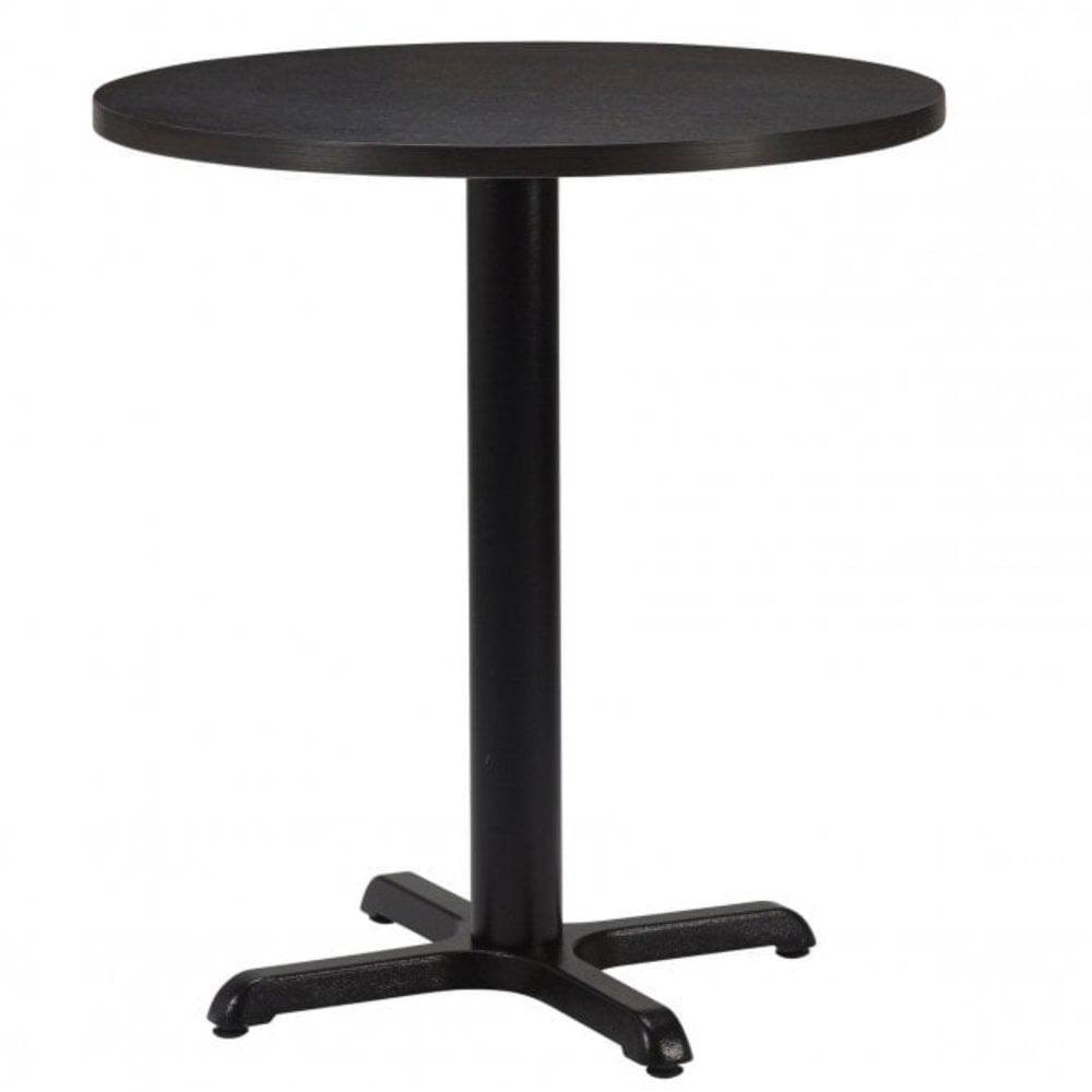 Bosa Metal Base Pedestal Round Table with Wood Top 700mm
