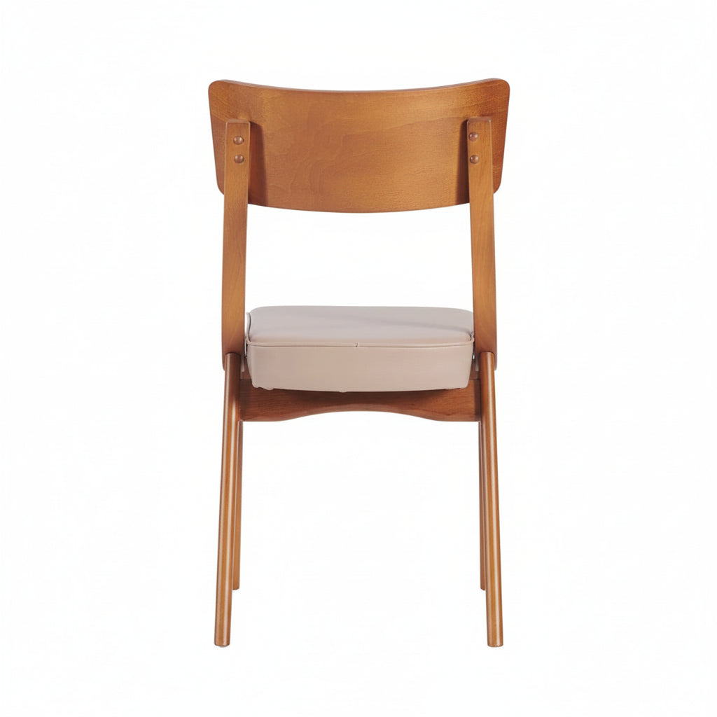 Wave Wooden Upholstered Side Chair