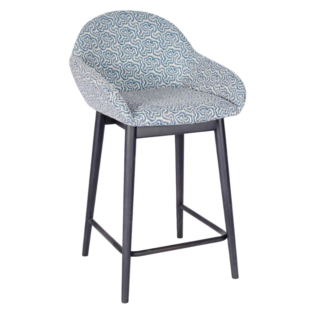 Orlando Upholstered Wooden Mid Height Bar Stool