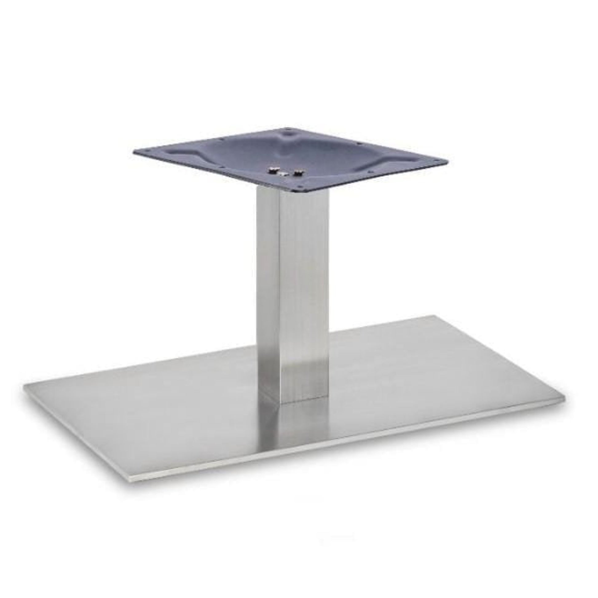 Danilo Stainless Steel Rectangle Single Pedestal Table Base