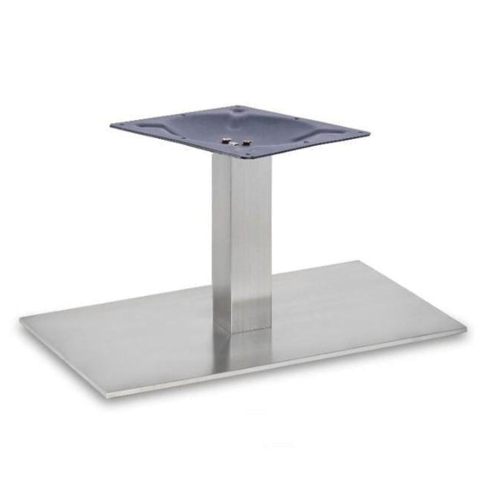 Danilo Stainless Steel Rectangle Single Pedestal Table Base