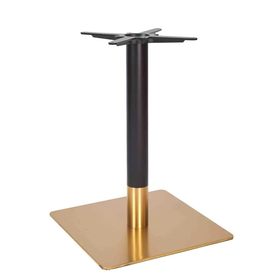 Zeus Square Brass Black Table Base - Large