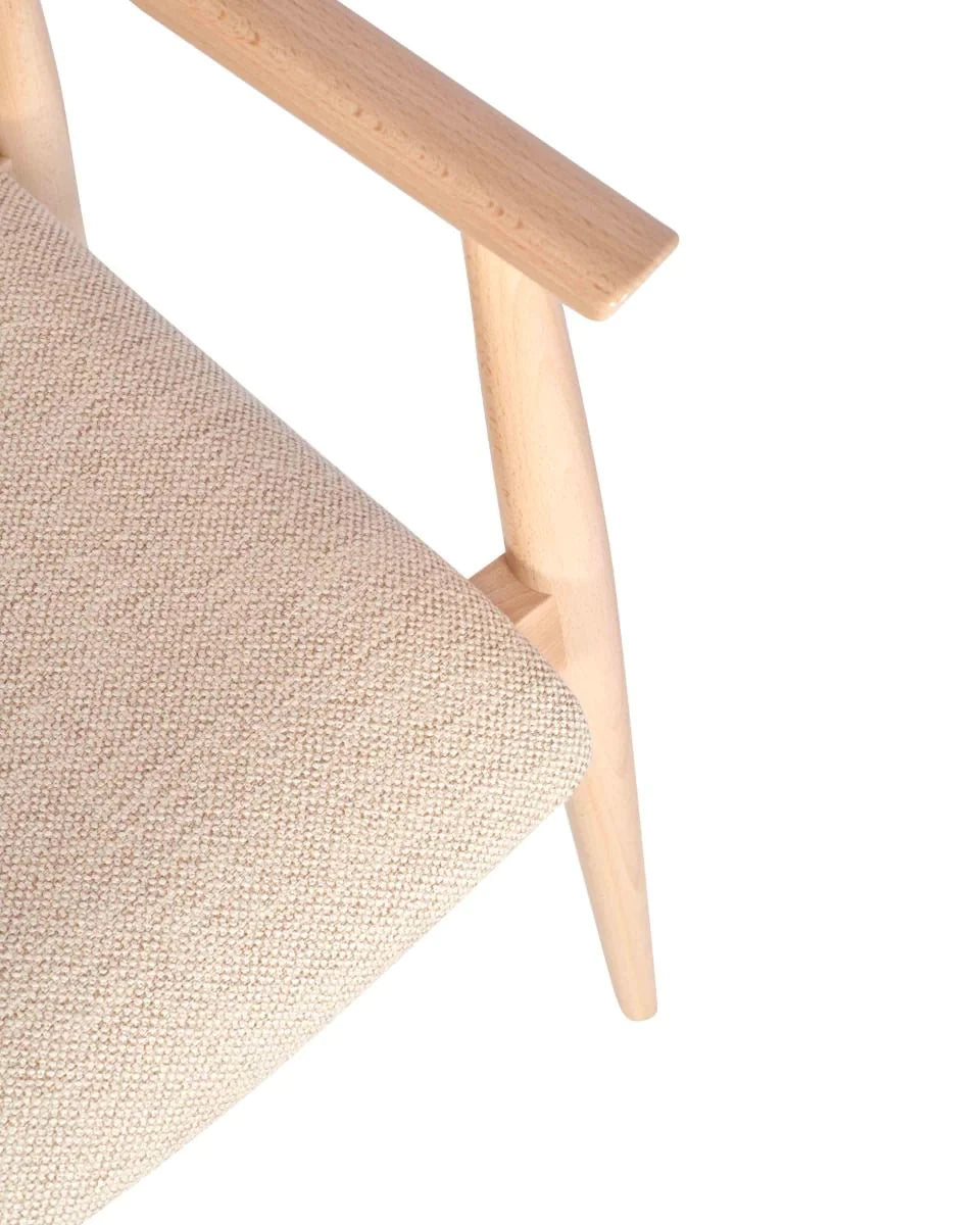 Beth Wooden Upholstered Armchair