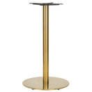 Switch The Midas Round Vintage Brass Table Base - Large features a gold-finished, round flat bottom and an upright cylindrical column with a mounting plate for easy tabletop attachment. 2 image